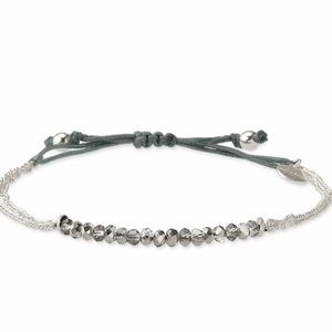Stella & Dot Silver Friendship Cord Bracelet